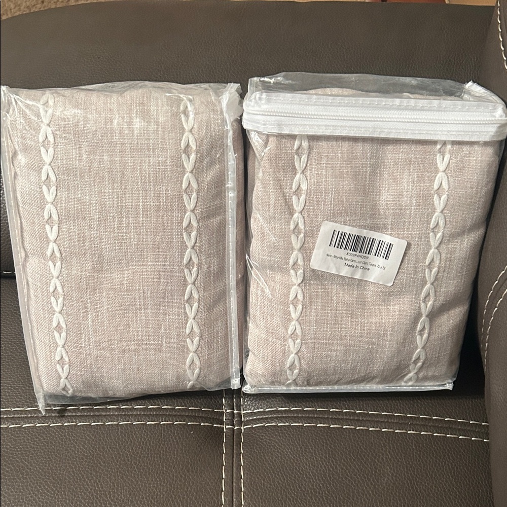 shower curtain. 72X72 taupe